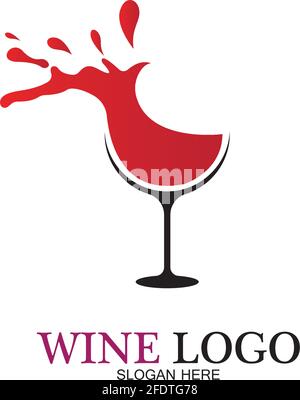Wine logo design template.vector illustration of icon-vector Stock Vector
