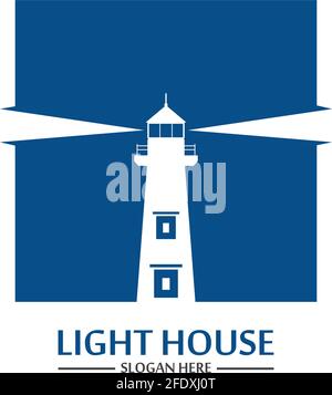Lighthouse logo icon vector template Stock Vector