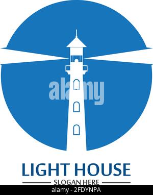Lighthouse logo icon vector template Stock Vector