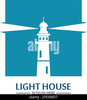 Lighthouse logo icon vector template Stock Vector