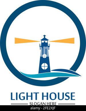 Lighthouse logo icon vector template Stock Vector