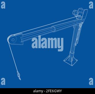 Davit or crane for boat. Vector Stock Vector