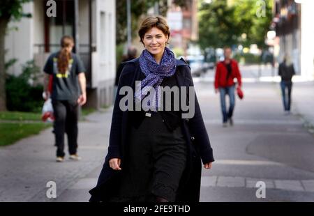 Portrait of Sissel Kyrkjebø, Norwegian singer. Stock Photo