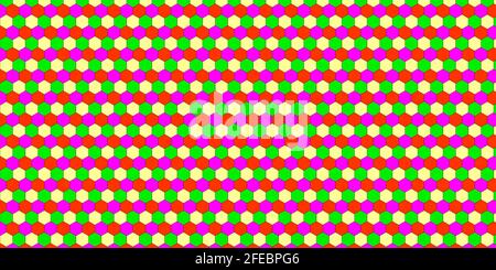 Hexagon grid background texture pattern colorful . Honeycomb vector background. Stock Vector