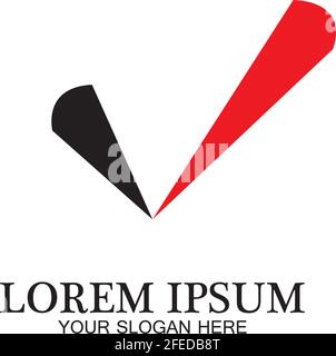 check mark symbol and logo Stock Vector