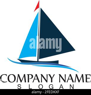 ocean cruise linear ship silhouette simple linear logo-vector Stock Vector