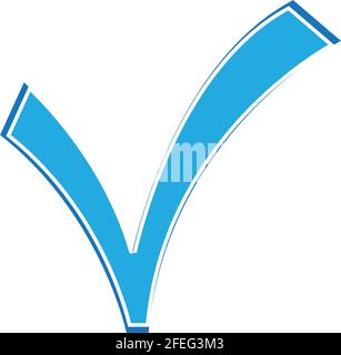 check mark symbol and logo Stock Vector