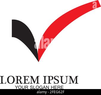 check mark symbol and logo Stock Vector