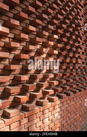 Traditional red brick wall background Stock Photo