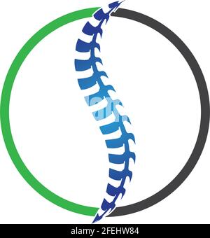 Spine diagnostics symbol logo template vector illustration design Stock Vector