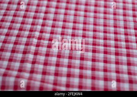 Closeup shot of checkered texture in pink and white colors Stock Photo