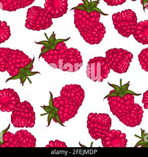 Seamless pattern raspberry Stock Vector