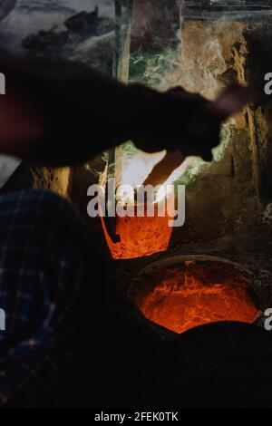 Brass Melting Stock Photo