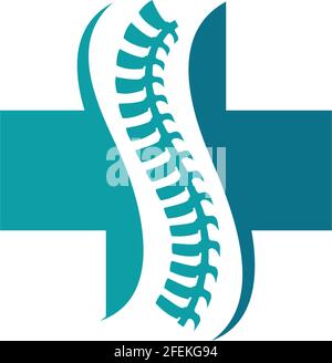 Spine diagnostics symbol logo template vector illustration design Stock Vector