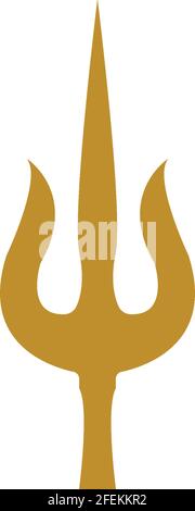 Trident Logo Template vector icon illustration design Stock Vector