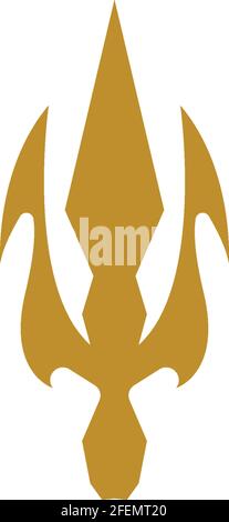Trident Logo Template vector icon illustration design Stock Vector