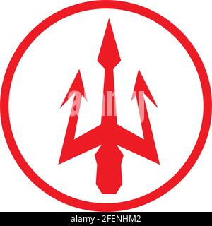 Trident Logo Template vector icon illustration design Stock Vector