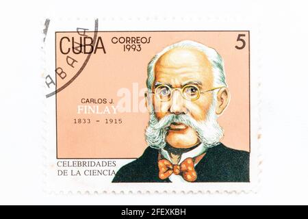 Old vintage Cuban postal stamps Stock Photo - Alamy