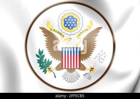 3D Great Seal of the United States. 3D Illustration. Stock Photo