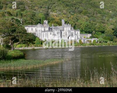 IRELAND, COUNTY GALWAY, CONNEMARA - SEPTEMBER 22, 2008: Benedictine monastery Kylemore Abbey in Connemara, Ireland Stock Photo