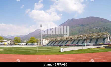 Lugano, Switzerland. 01st May, 2021. May 1st, 2021, Lugano, Stadio Comunale  Cornaredo, AXA Women's Super League: FC Lugano Femminile - FC Luzern, FC  Lugano players let the fans celebrate. In the picture