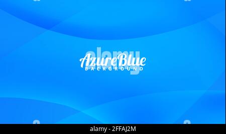 Abstract saturated azure blue wallpaper. Simple vector graphic background with gradient Stock Vector
