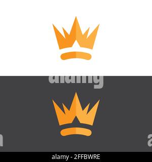 elegant crown logo in gold vector image Stock Vector