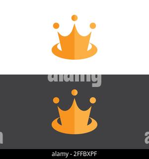 elegant crown logo in gold oval vector image Stock Vector