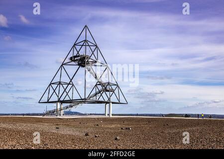 Tetraeder, Haldenereignis Emscherblick, artwork on Halde Beckstrasse slag heap, Bottrop, Ruhr Area, Germany Stock Photo