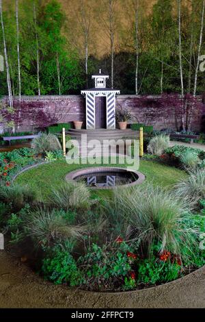 Leeds City Councils Chelsea Show Garden entry 2008 entitled 'The Largest Room In The House' and is now located at The Specialist Gardens in Roundhay Stock Photo