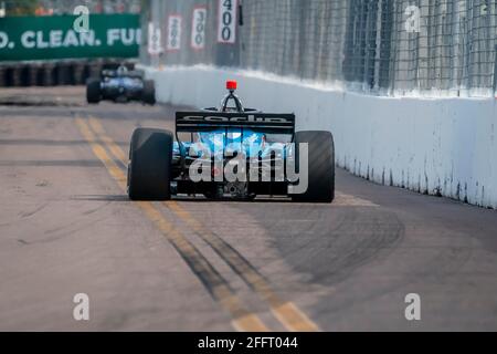 St. Petersburg, Florida, USA. 23rd Apr, 2021. MAX CHILTON (59) of Reigate, England practices for the Firestone Grand Prix of St. Petersburg at the Streets of St. Petersburg in St. Petersburg, Florida. Credit: Walter G Arce Sr Grindstone Medi/ASP/ZUMA Wire/Alamy Live News Stock Photo