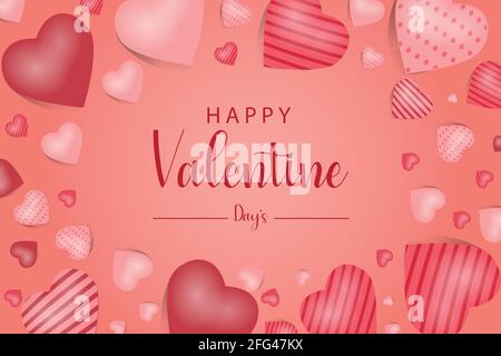 valentin day banner vector shape Stock Vector