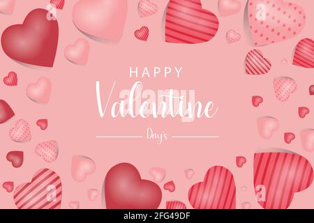 valentin day banner vector shape Stock Vector