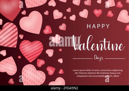 valentin day banner vector shape Stock Vector