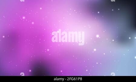 Starry vector abstract background. Shiny dark blue pink space star dust wallpaper Stock Vector
