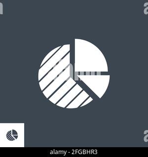Pie Chart related vector glyph icon. Stock Vector