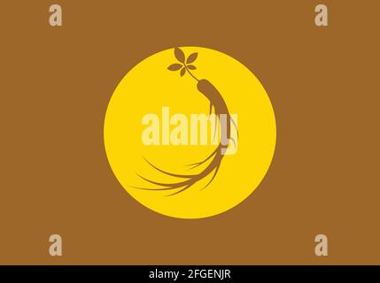 Ginseng design vector icon illustration template Stock Vector