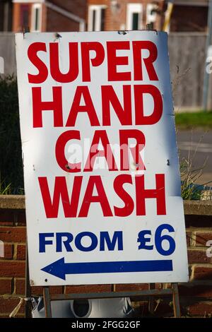 car wash opens for business after 4 months of covid lockdwon Stock Photo