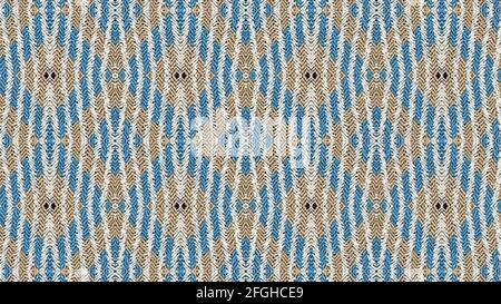 geometric patterned fabric texture, cluse up Stock Photo
