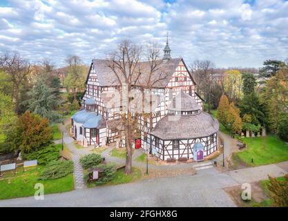 Aerial view of Church of Peace in Swidnica, Lower Silesia, Poland Stock Photo
