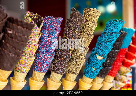 Dipped and Decorated Ice Cream Cones