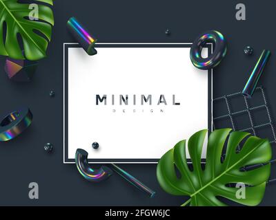Minimal abstract summer design. Stock Vector