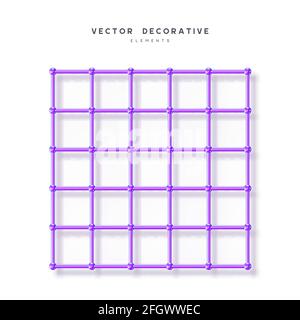 3d atom array grid. Stock Vector