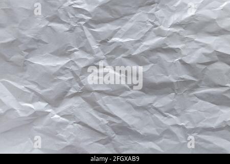 White crumpled waxed paper texture background Stock Photo