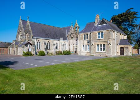 St Catherine of Alexandria Roman Catholic Church, a Grade II listed parish from 1863 in Littlehampton, West Sussex, England, UK. Stock Photo