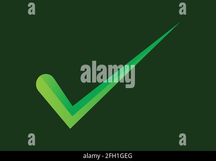 Check mark icon, Logo element illustration, check mark symbol design. Stock Vector