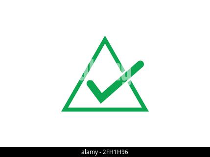Check mark icon, Logo element illustration, check mark symbol design. Stock Vector