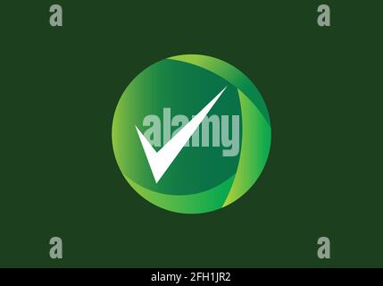 Check mark icon, Logo element illustration, check mark symbol design. Stock Vector