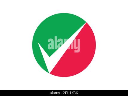 Check mark icon, Logo element illustration, check mark symbol design. Stock Vector