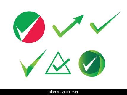 Check mark icon, Logo element illustration, check mark symbol design. Stock Vector